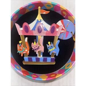 Erstwilder Brooch, Meowy Go Round, NIB